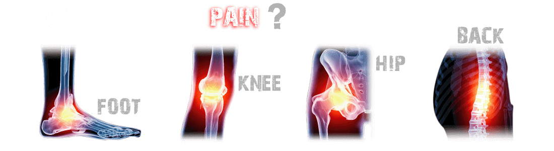 Pain foot knee hip back
